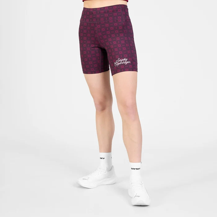 W Couture Combat+ Short Tights 7" | Burgundy