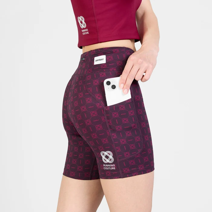 W Couture Combat+ Short Tights 7" | Burgundy