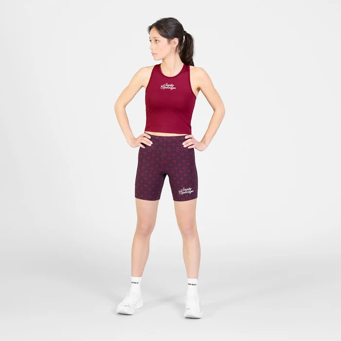 W Couture Combat+ Short Tights 7" | Burgundy