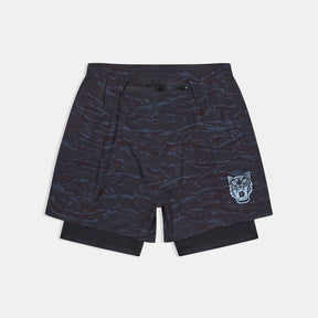 M Tiger Pace 2 in 1 Shorts 5'' | Black Camo