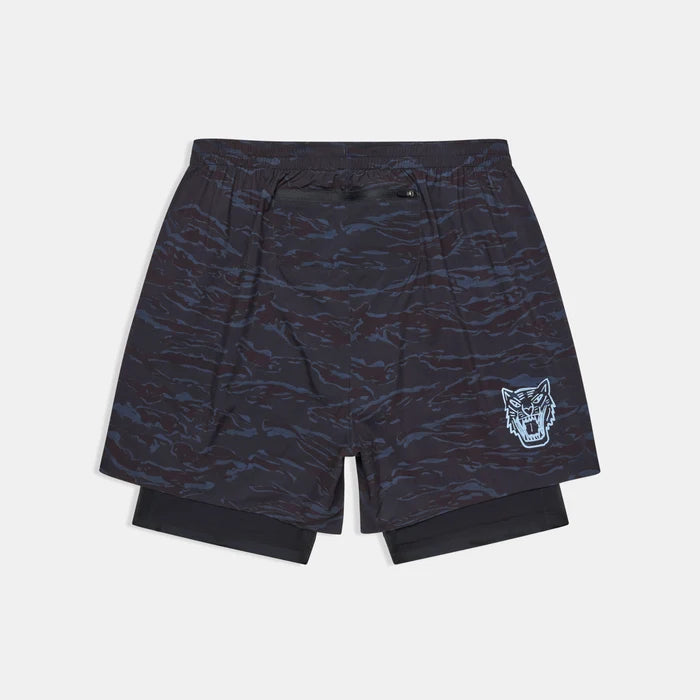 M Tiger Pace 2 in 1 Shorts 5'' | Black Camo