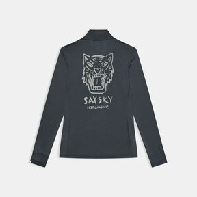 W Tiger Pace Half Zip Long Sleeve | Black