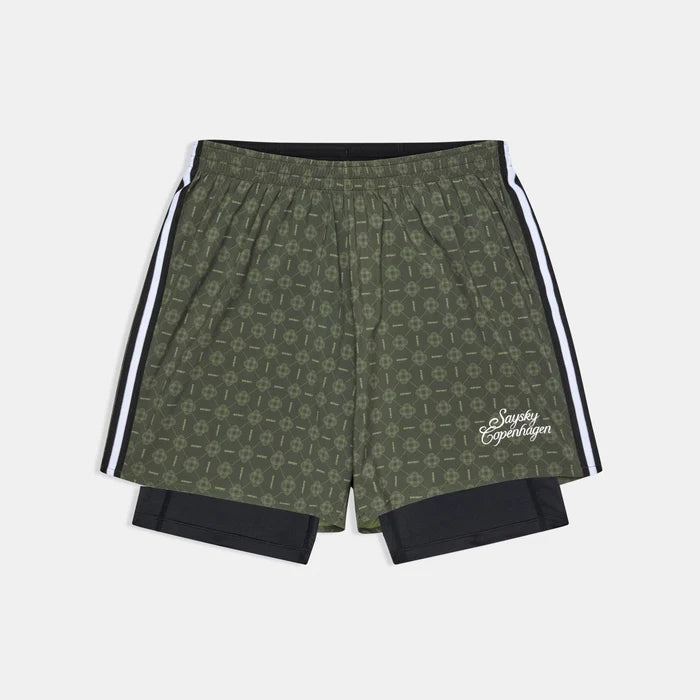 M Couture Pace 2 in 1 Shorts 5" | Green
