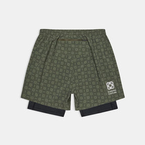 M Couture Pace 2 in 1 Shorts 5" | Green
