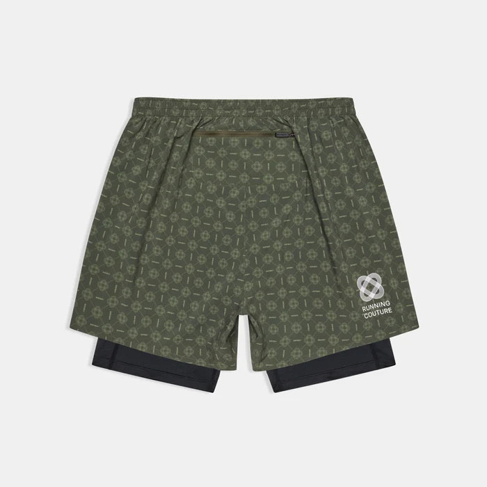 M Couture Pace 2 in 1 Shorts 5" | Green
