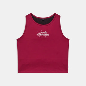 W Couture Combat Crop Top | Burgundy