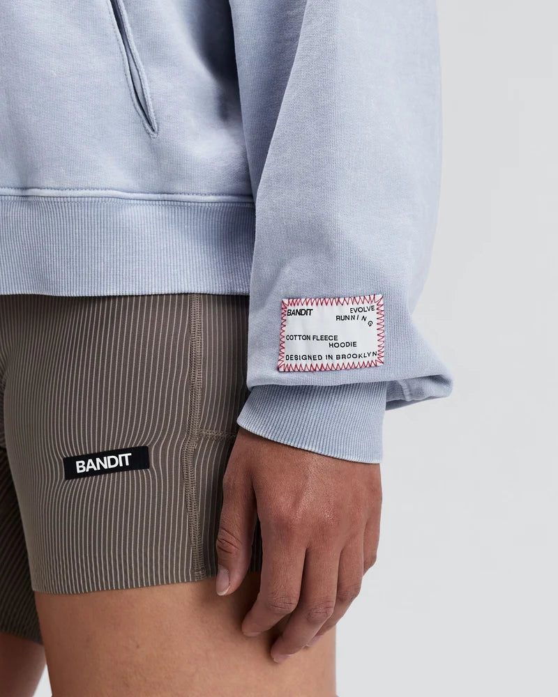 Chroma Wash Cropped Hoodie | Steel Horizon