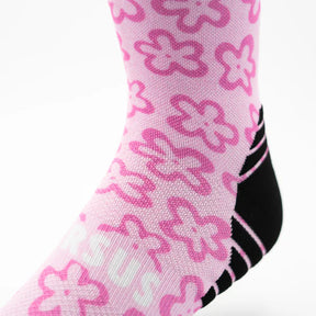 Active Crew Socks | Pink Flower Power