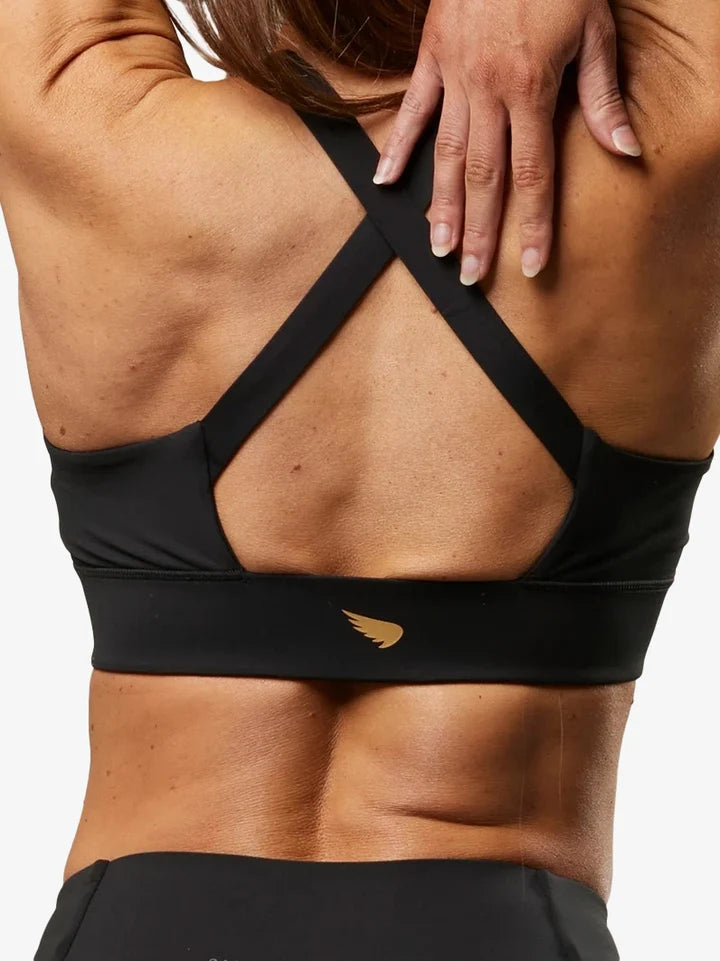 W Training Crop Top | Black