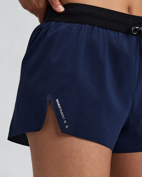 W RipSpeed 3" Split Shorts | NY Navy