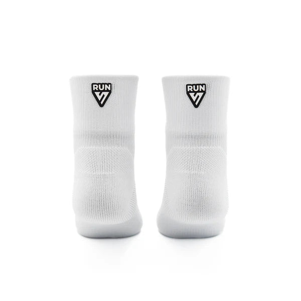 Running Quarter Socks | White RUN