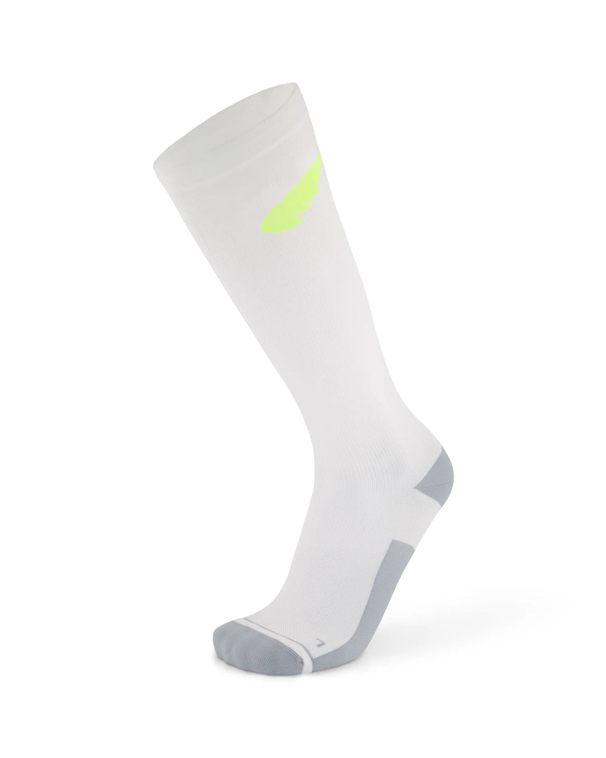 Compression Race Socks | Light White/Fluro Yellow