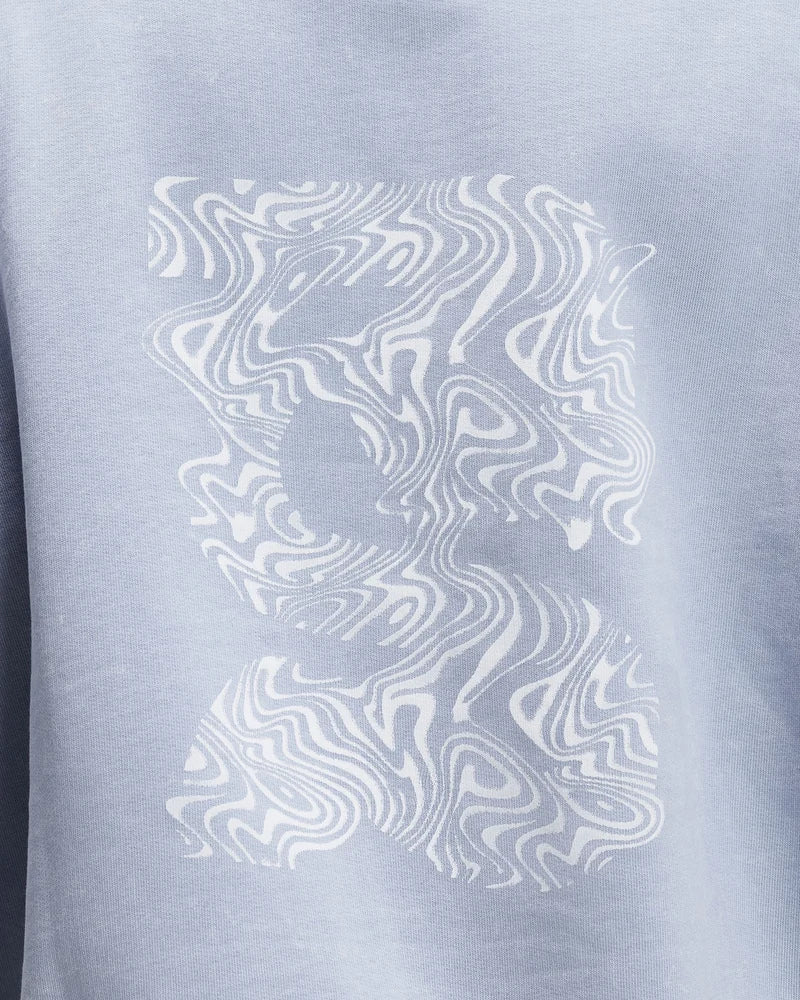 Chroma Wash Cropped Hoodie | Steel Horizon