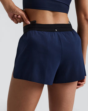 W RipSpeed 3" Split Shorts | NY Navy