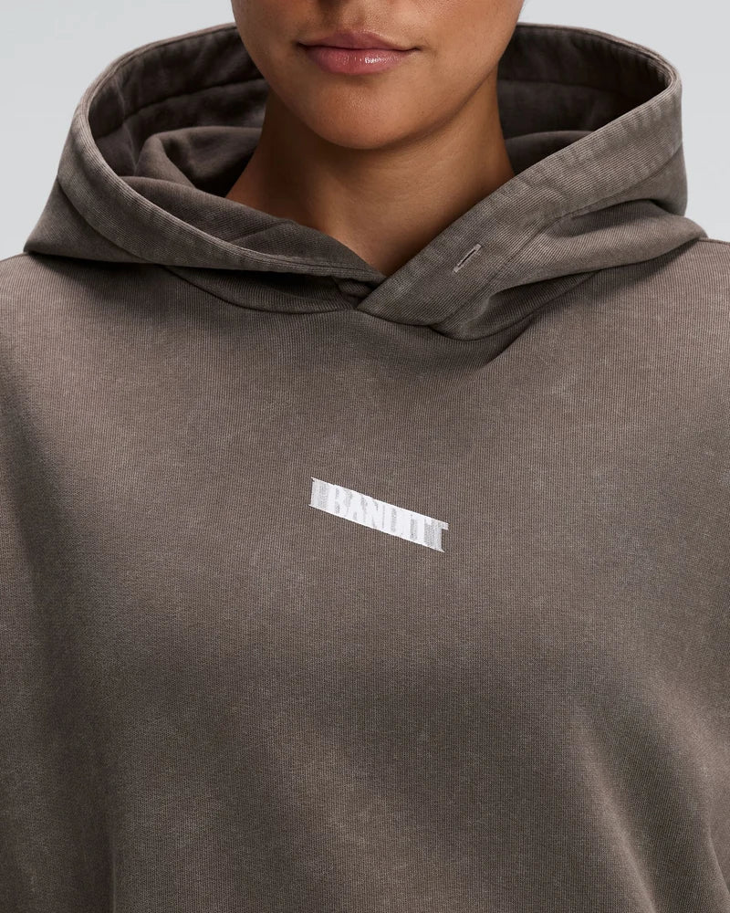 Chroma Wash Cropped Hoodie | Cocoa