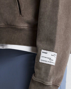 Chroma Wash Cropped Hoodie | Cocoa