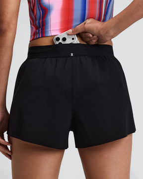 W RipSpeed 3" Split Shorts | Black
