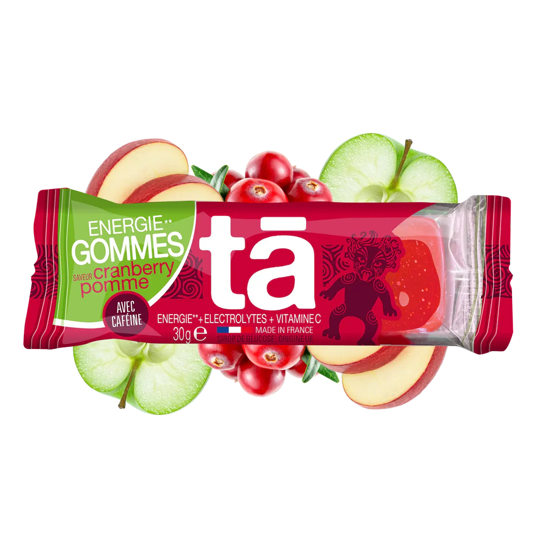Energy Gummies - (30g x 4 packs) | Apple Cranberry (contains caffeine)