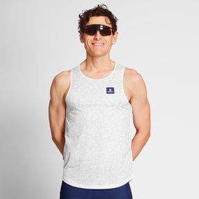 M Flower Combat Singlet | White