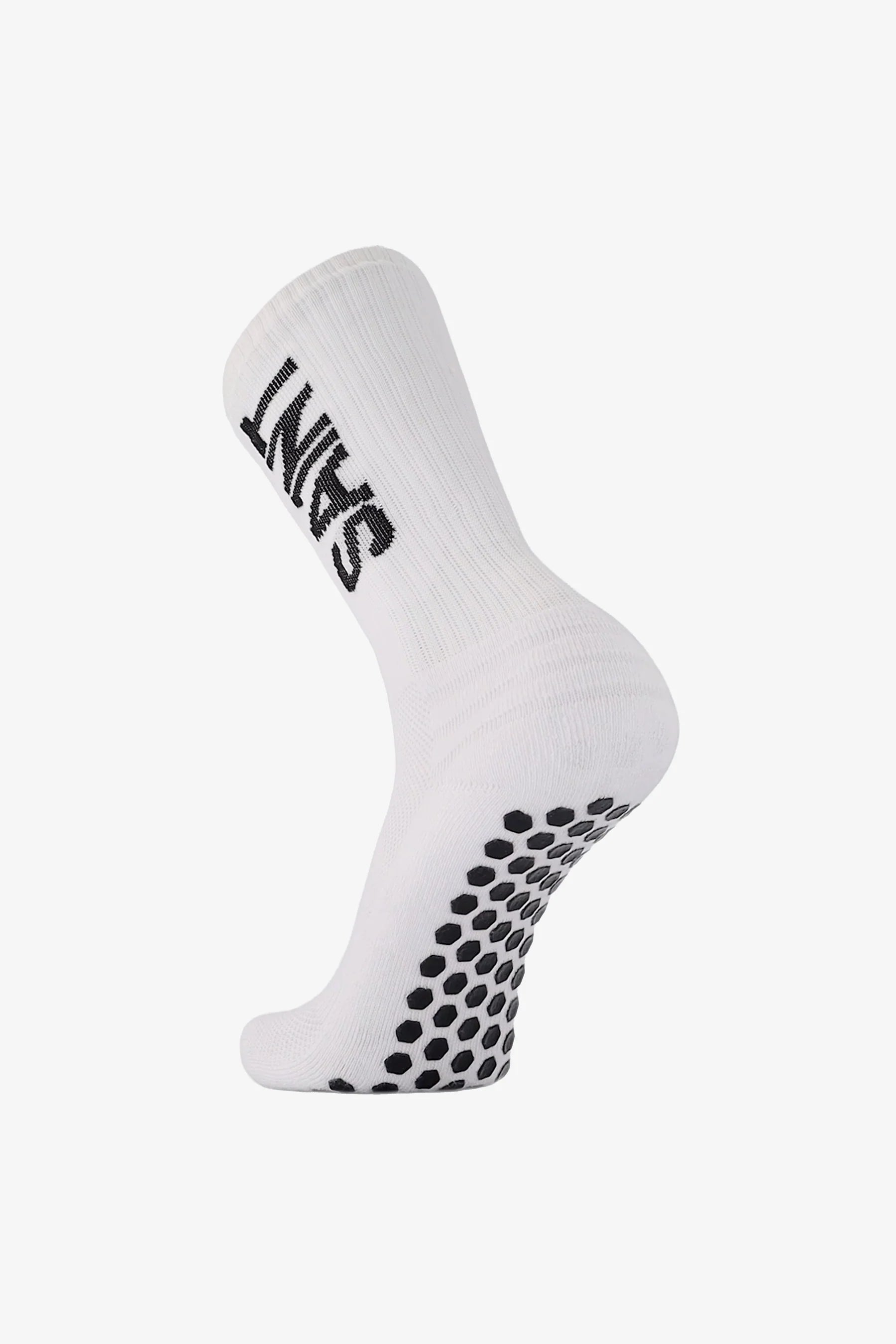 Cotton/Nylon Grip Socks | White