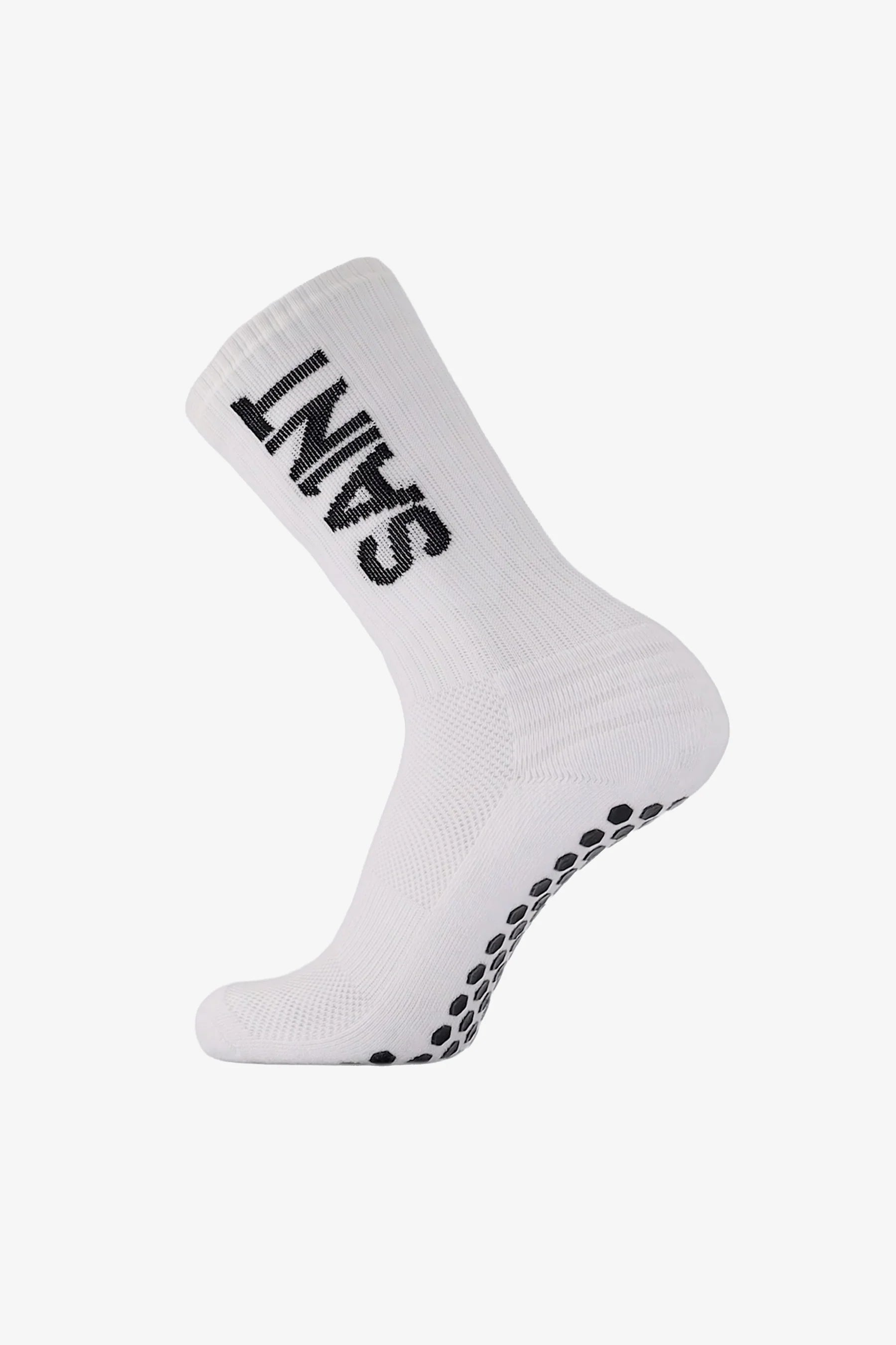Cotton/Nylon Grip Socks | White