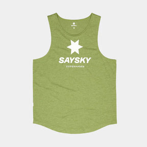 M Logo Combat Singlet | Green Melange