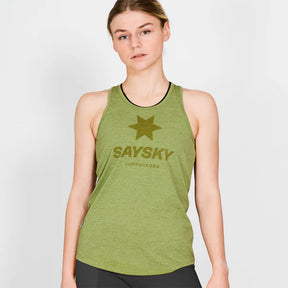 W Logo Combat Singlet | Green Melange