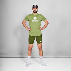 Logo Combat T-shirt | Green Melange