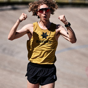 Logo Combat Singlet | Yellow Melange
