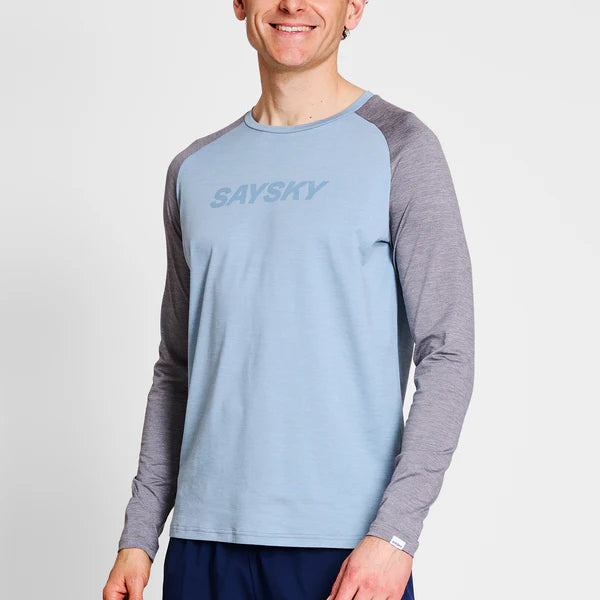 Logo Pace Long Sleeve | Blue Melange