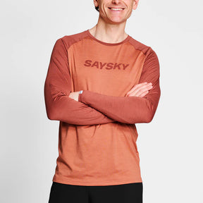 Logo Pace Long Sleeve | Red Melange