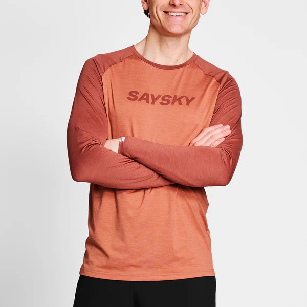 Logo Pace Long Sleeve | Red Melange