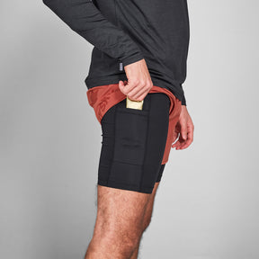 M 2-in-1 Pace Shorts 5" | Red