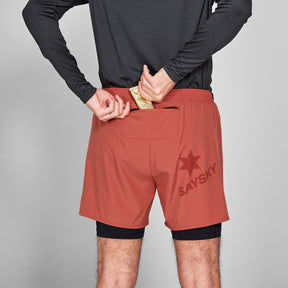 M 2-in-1 Pace Shorts 5" | Red