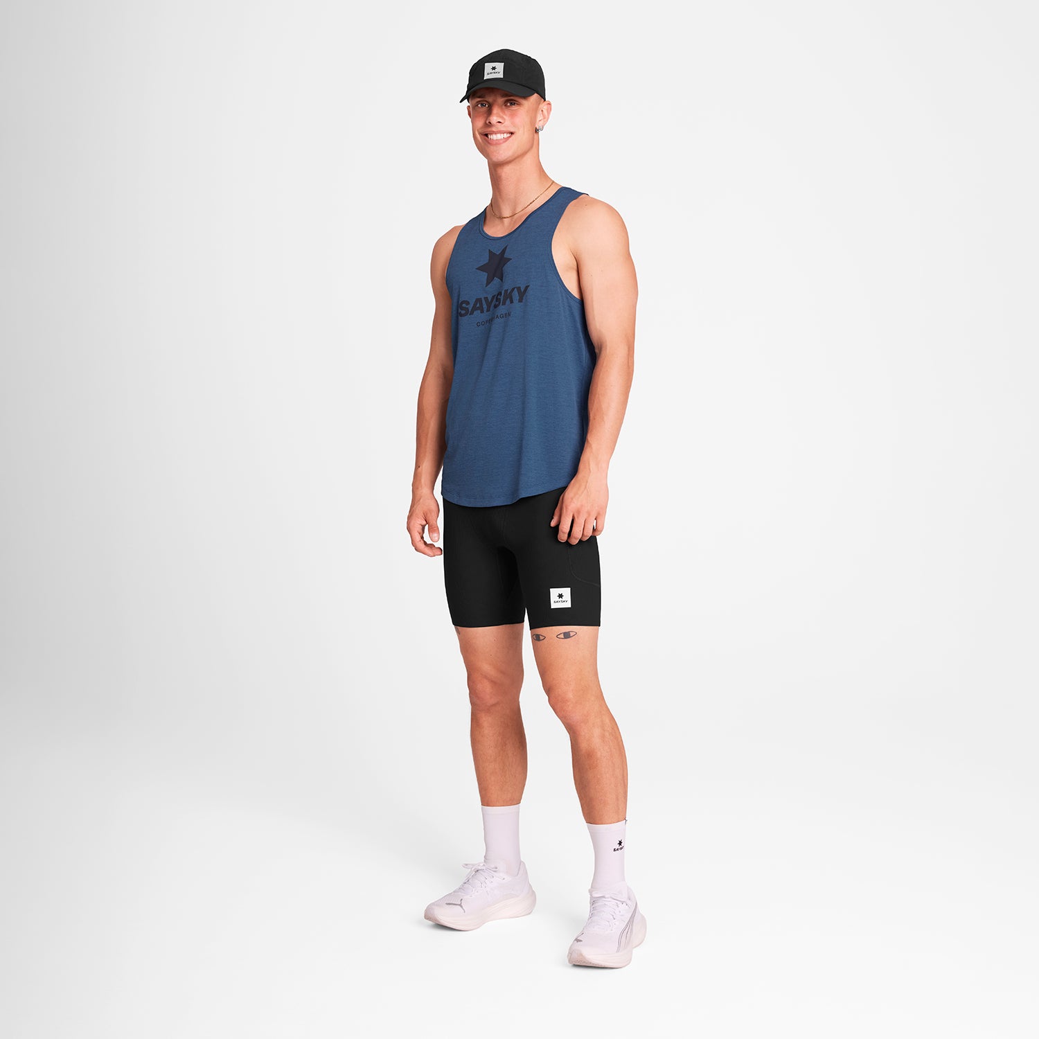M Logo Combat Pro Singlet | Blue