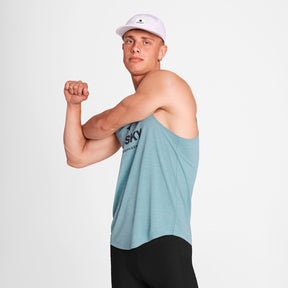 M Logo Combat Pro Singlet | Blue Melange
