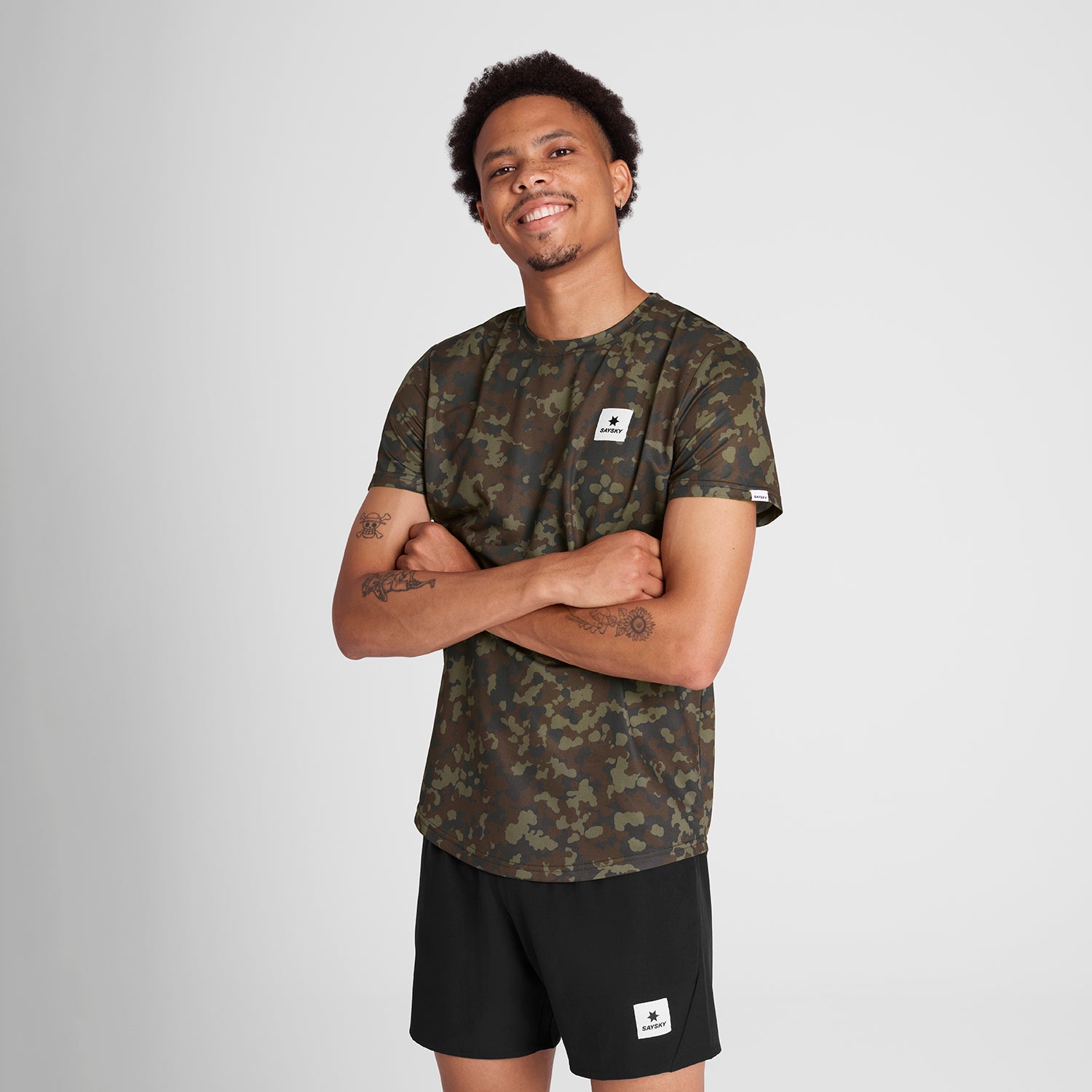 M Camo Combat T-Shirt | Brown