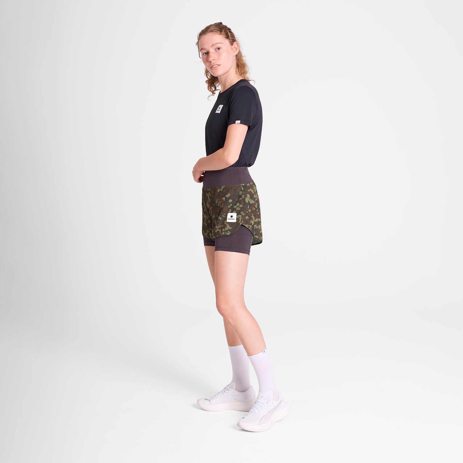 W Camo Pace 2 in 1 Shorts 3" | Brown