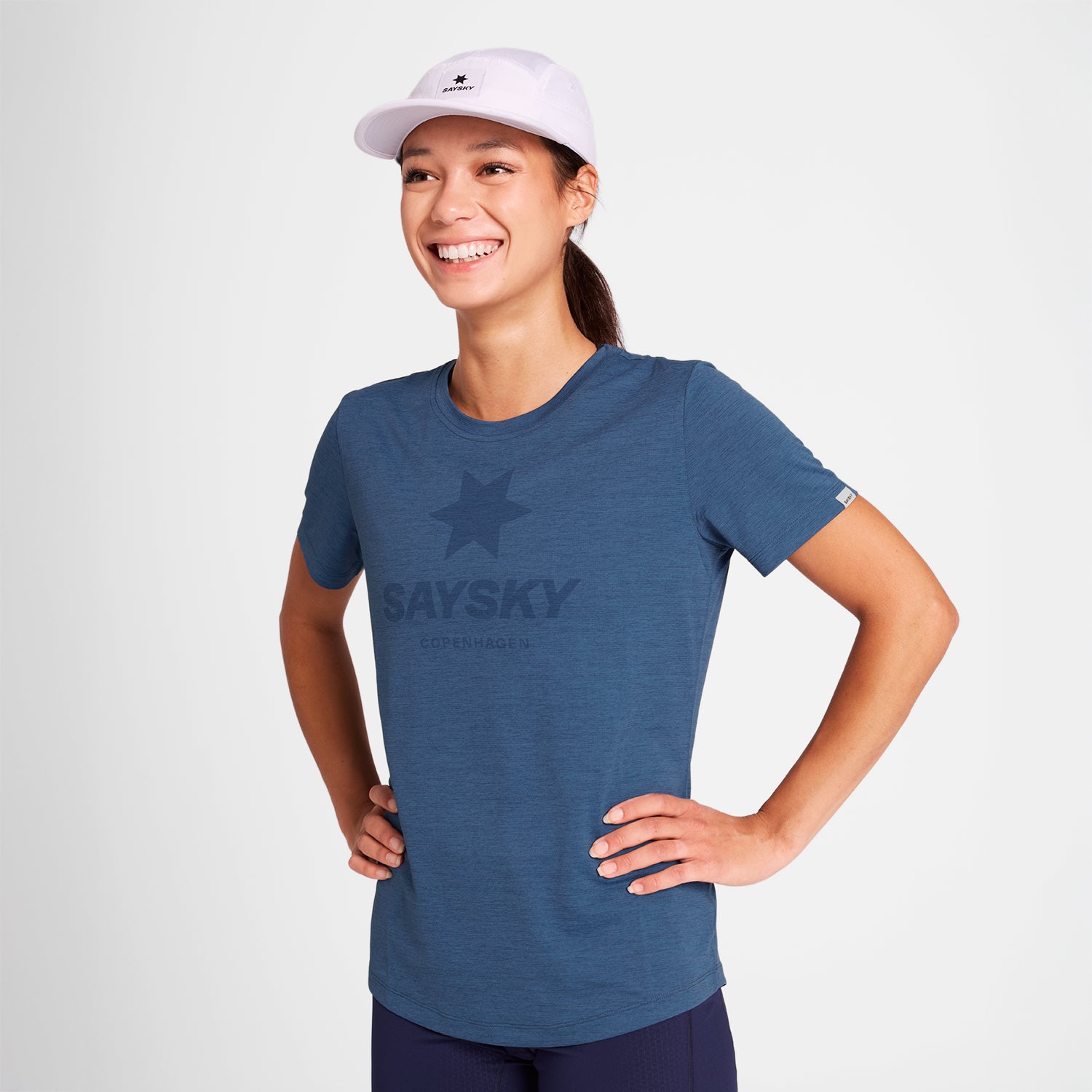 W Logo Combat T-shirt | Blue Melange