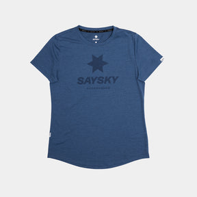 W Logo Combat T-shirt | Blue Melange