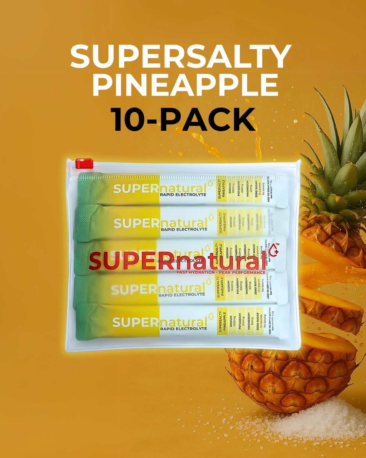 SUPERsalty Electrolyte Sachet | Pineapple (7.0g x 10 pcs)