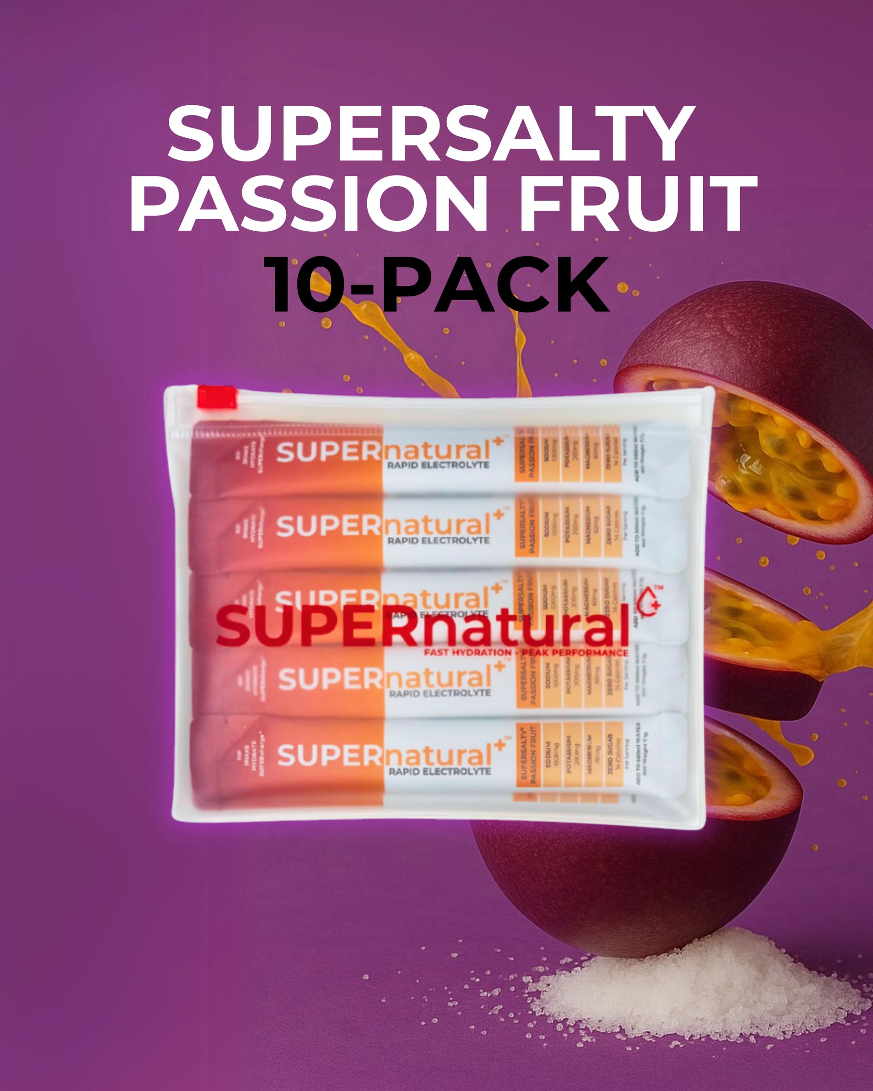 SUPERsalty Electrolyte Sachet | Passionfruit (7.0g x 10 pcs)