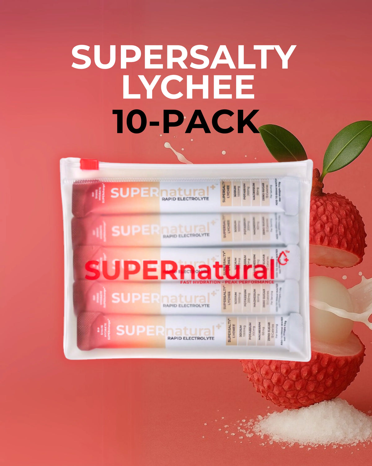 SUPERsalty Electrolyte Sachet | Lychee (7.0g x 10 pcs)