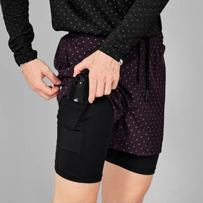 Polka 2 In 1 Pace Shorts 5" | Reflective Purple