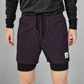 Polka 2 In 1 Pace Shorts 5" | Reflective Purple