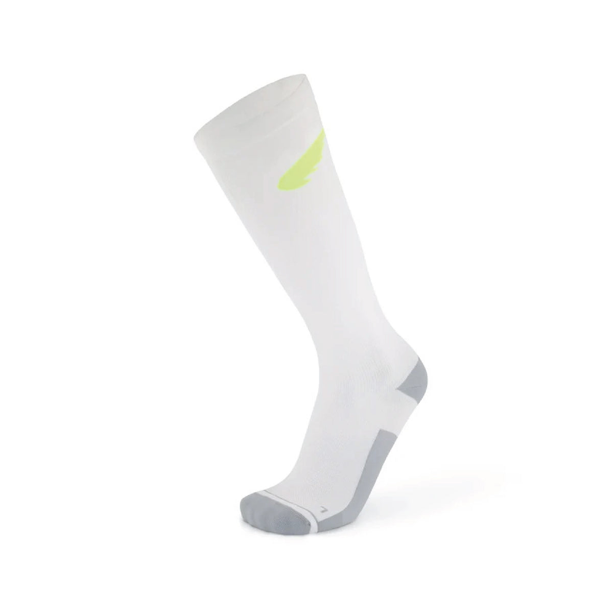 Compression Race Socks | Light White/Fluro Yellow