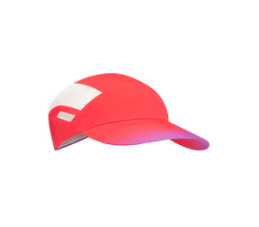 Printed Run Cap | Red/Purple Stripe