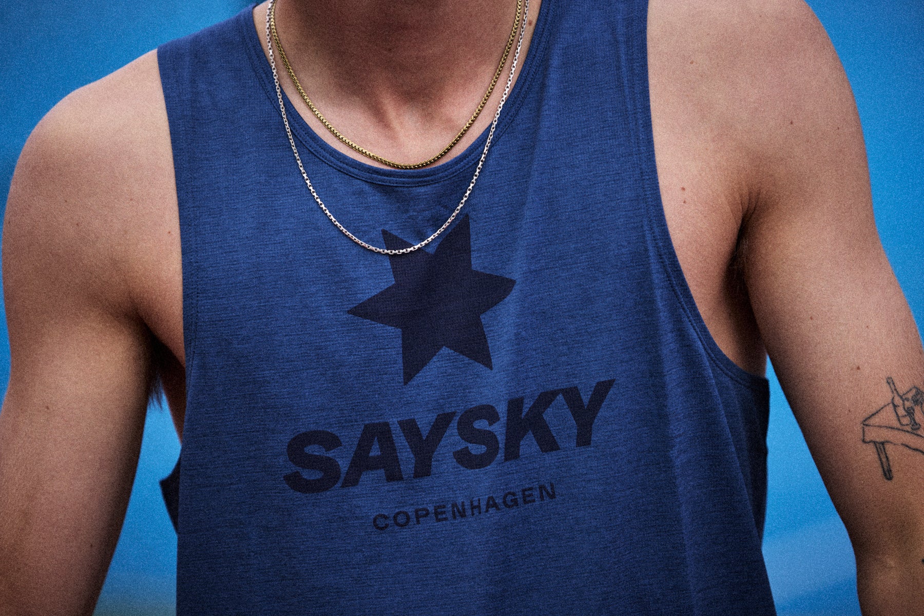 M Logo Combat Pro Singlet | Blue