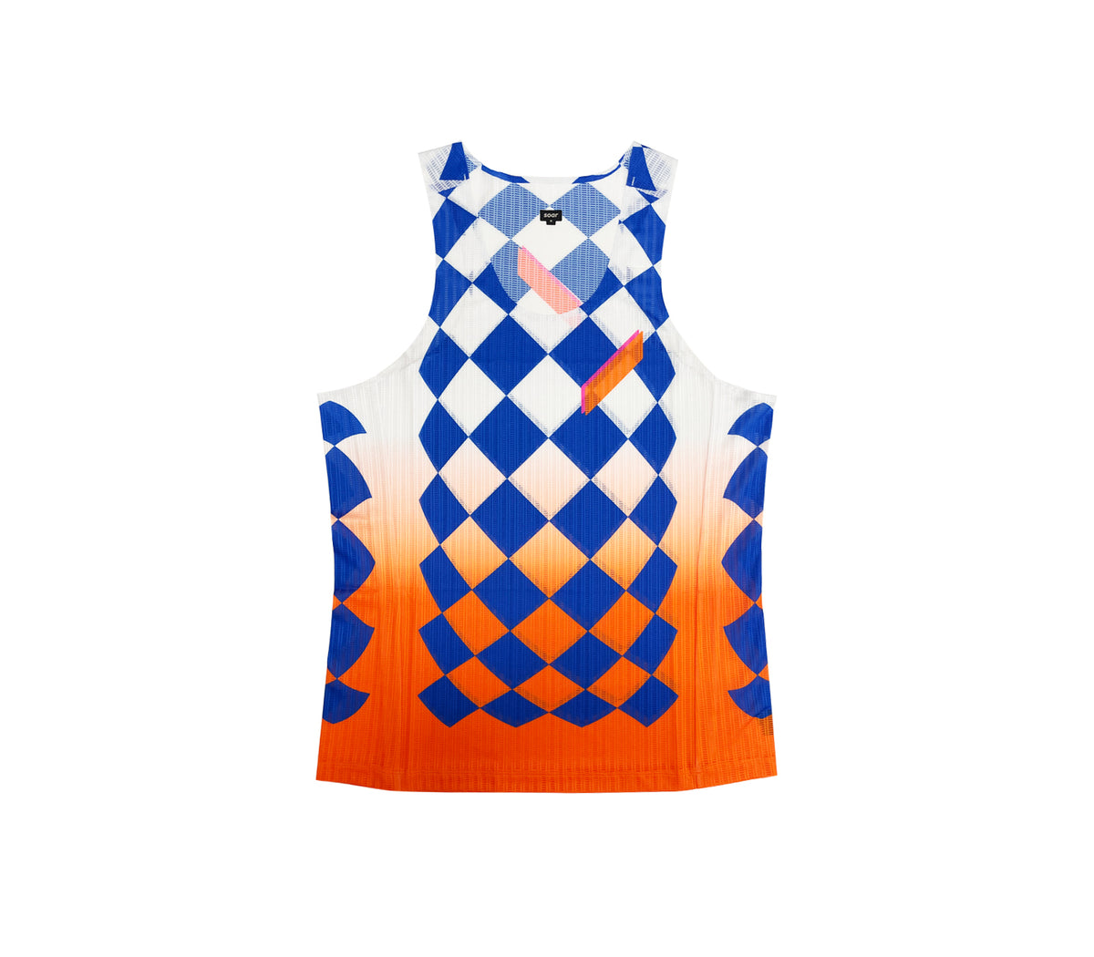 Men's Race Vest | White Blue Orange