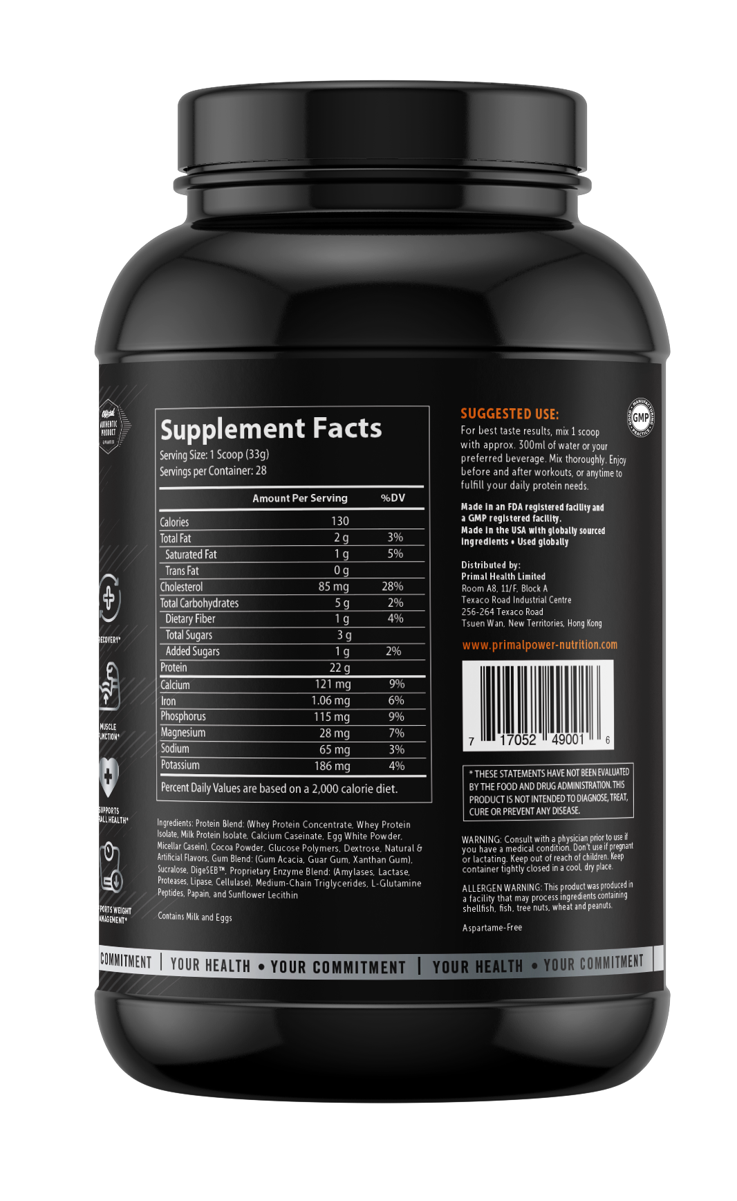 Protein Matrix 100% Whey (924g/2lbs) | Dutch Chocolate